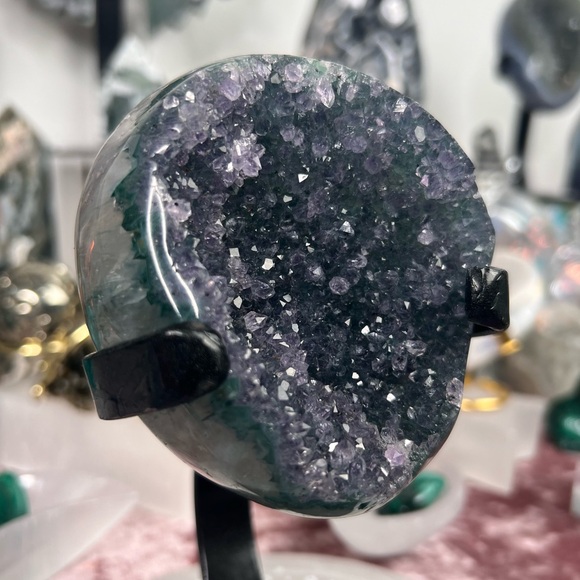 Beautiful Green and Purple Druzy Agate 🪻💚🪻 GPD1 - Picture 6 of 6